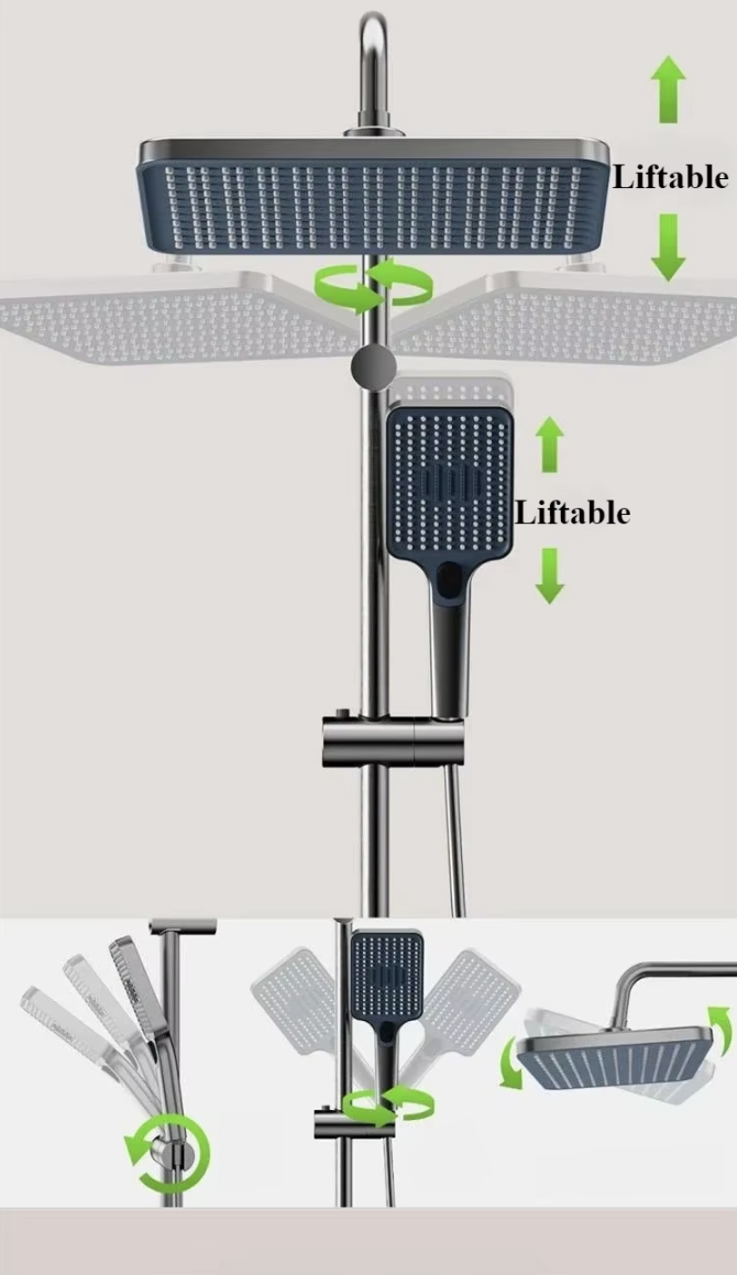 Luxury Shower Thermostat System Set