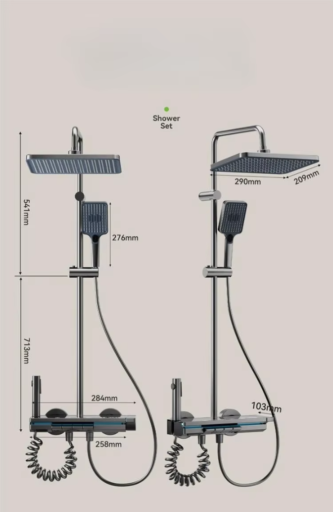 Luxury Shower Thermostat System Set