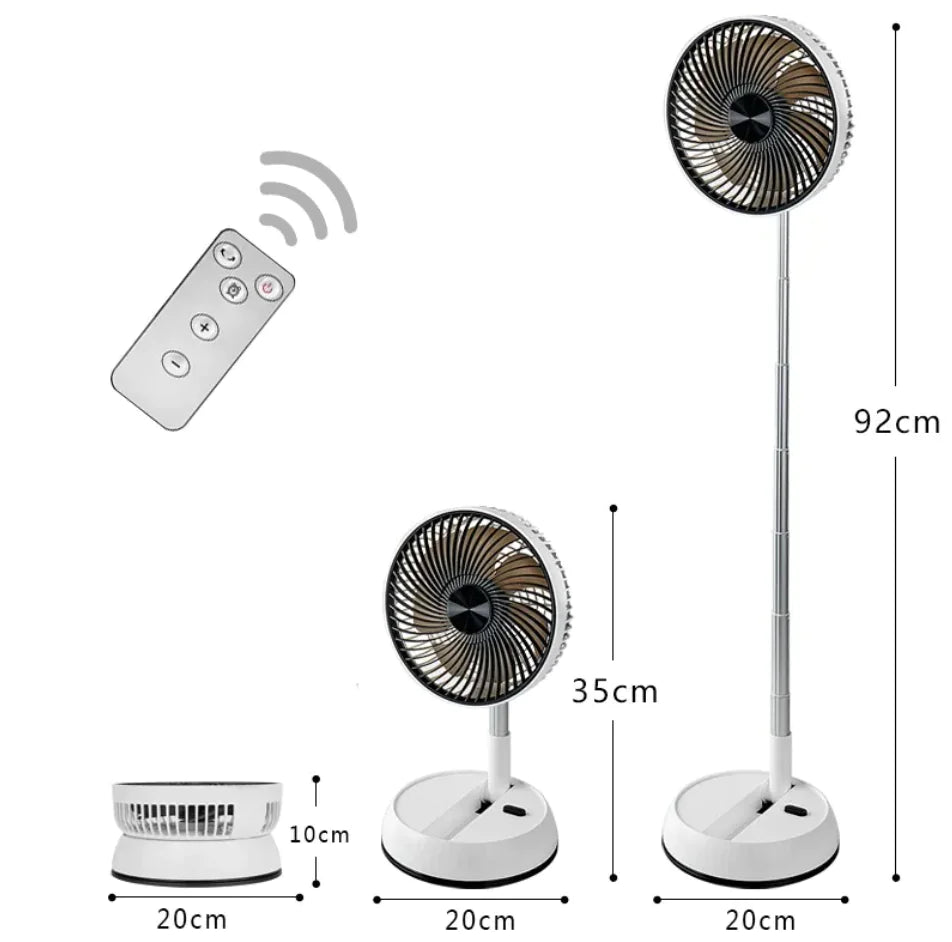 Folding Remote Control USB Silent Fan